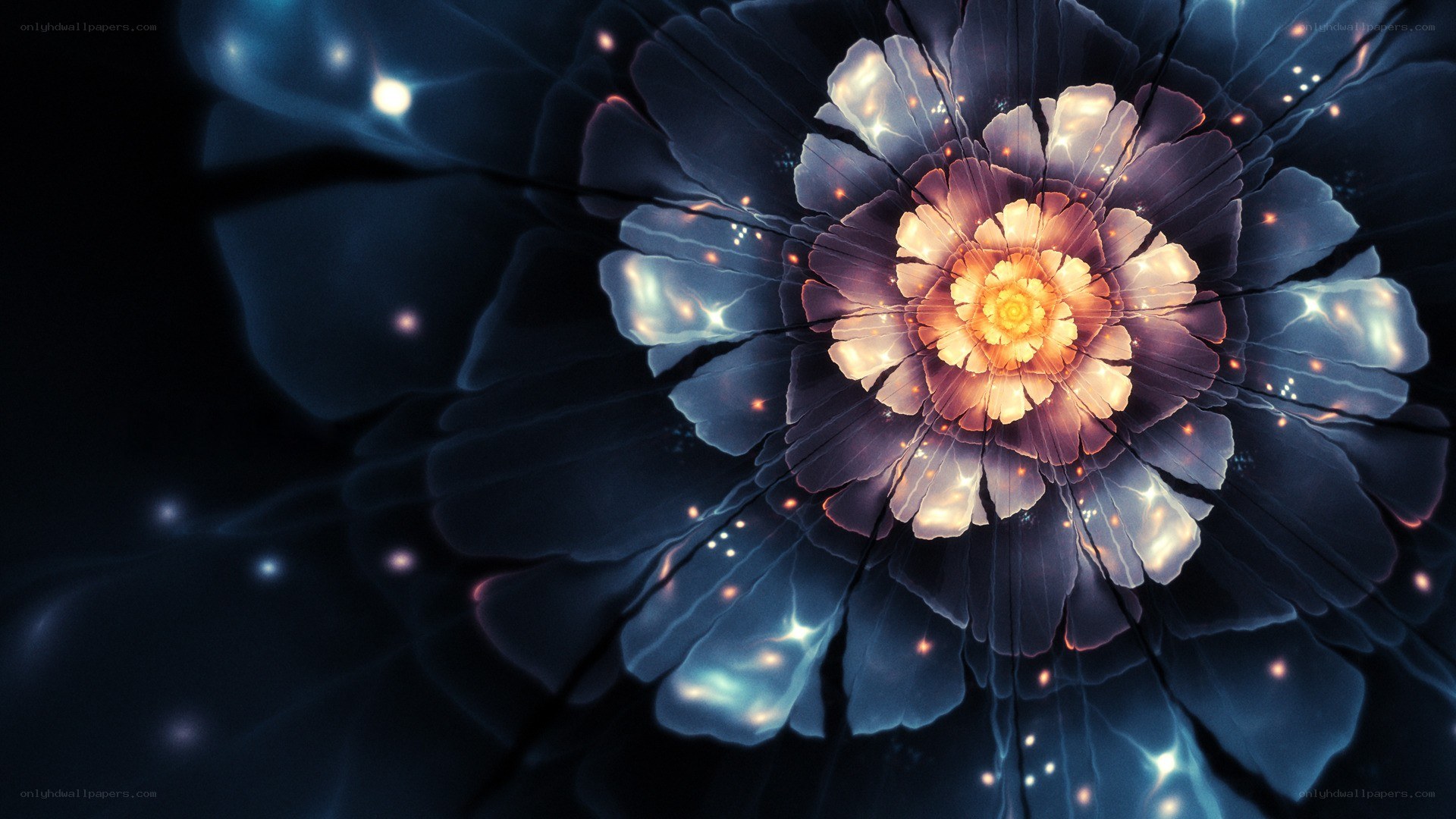glowing fractal flower