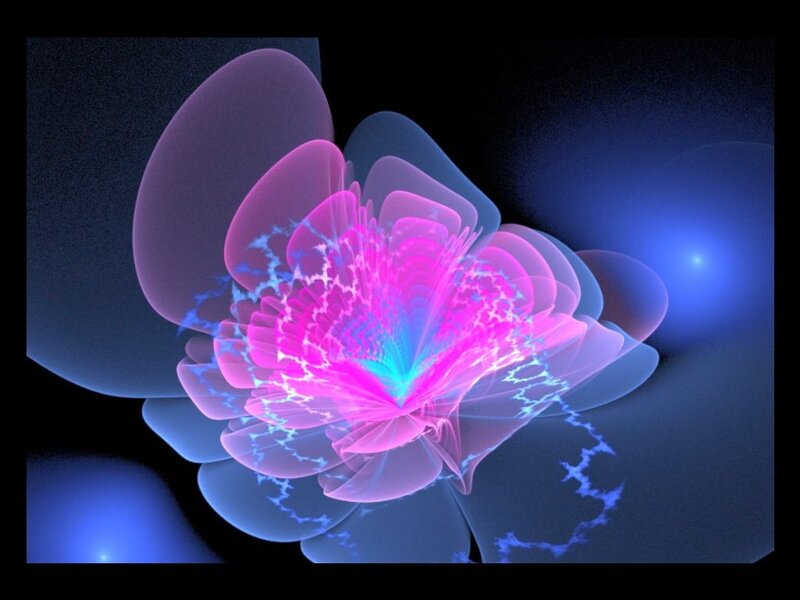 Glowing Fractal Flower — Pink, Ethereal