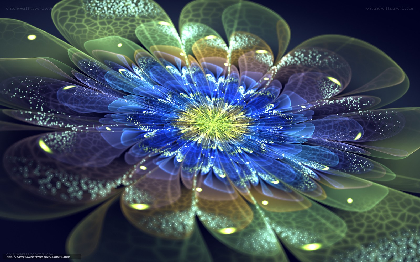 glowing fractal flower