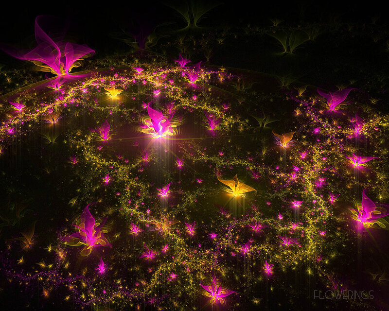 glowing fractal flowers