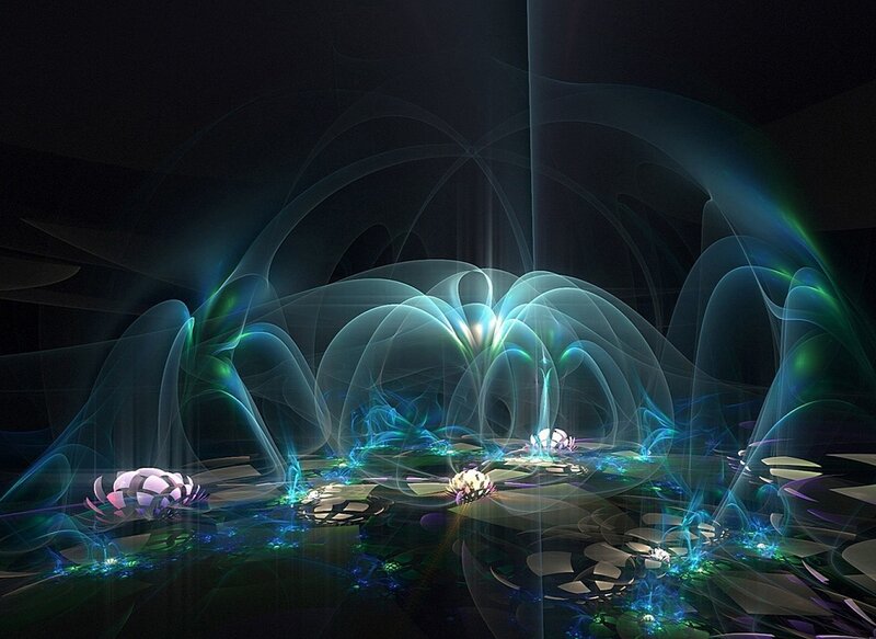 Glowing Fractal Flowers — Ethereal