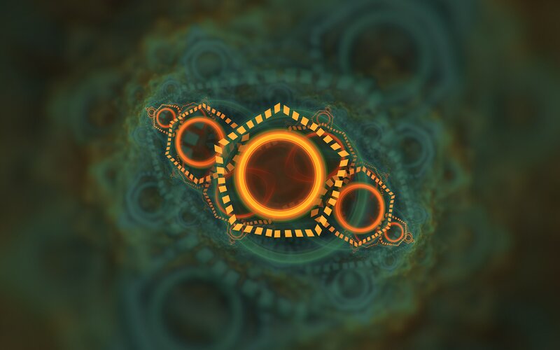 Glowing Fractal Gears