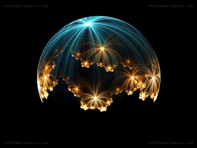 glowing fractal globe