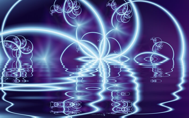 glowing fractal light patterns