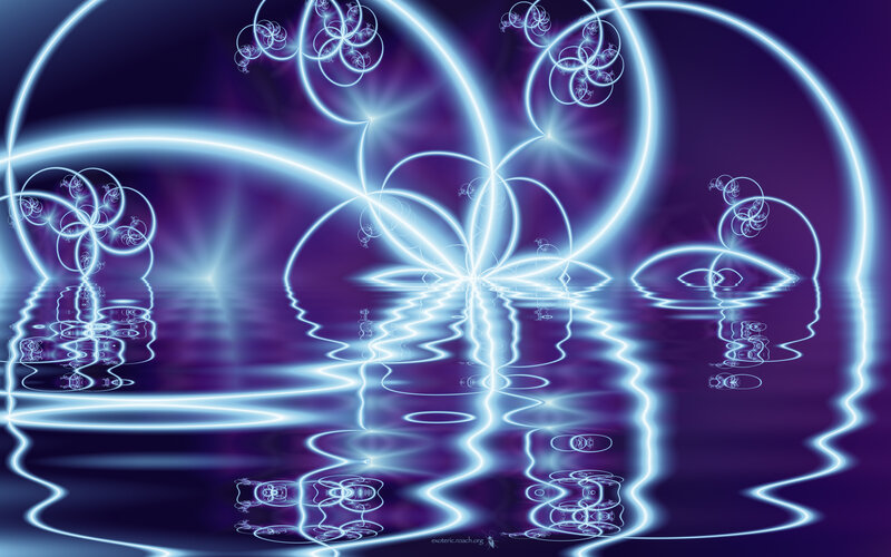 glowing fractal light patterns