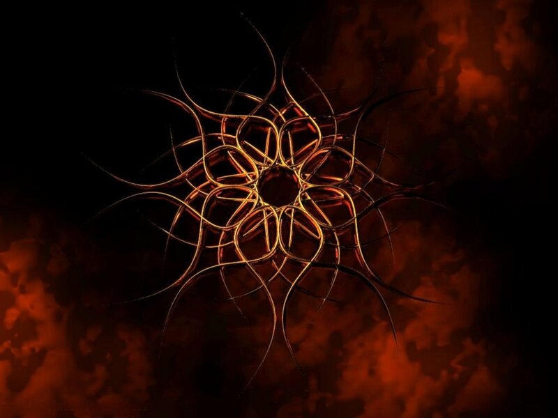 glowing fractal mandala