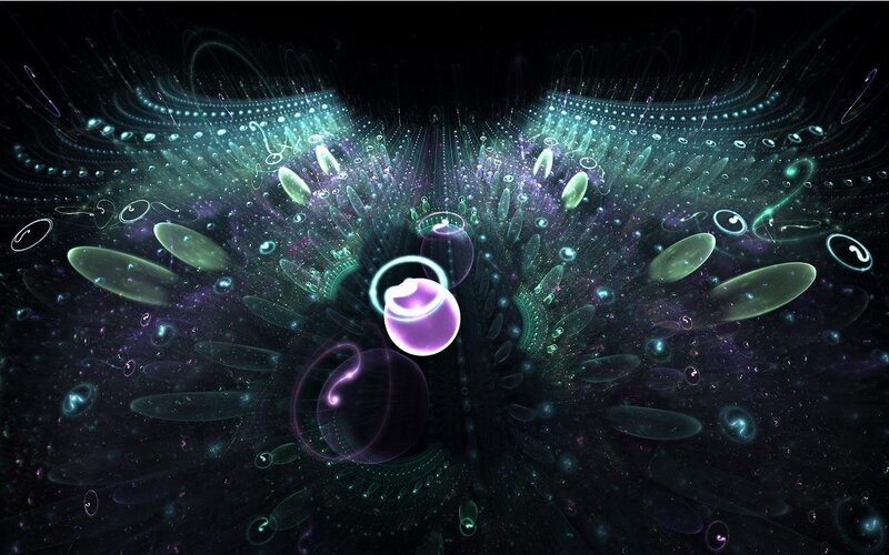 Glowing Fractal Patterns — Purple