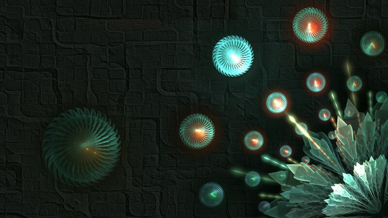 glowing fractal patterns