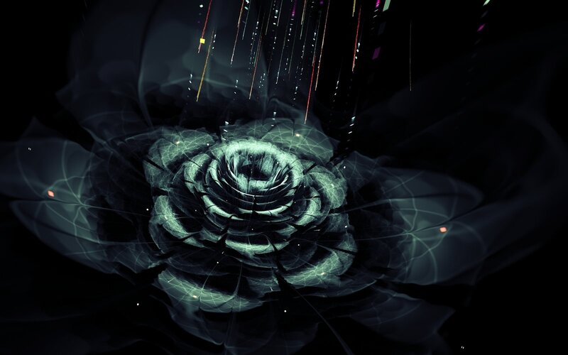 Glowing Fractal Rose