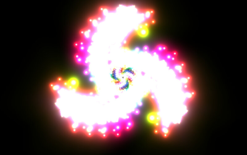 glowing fractal spiral