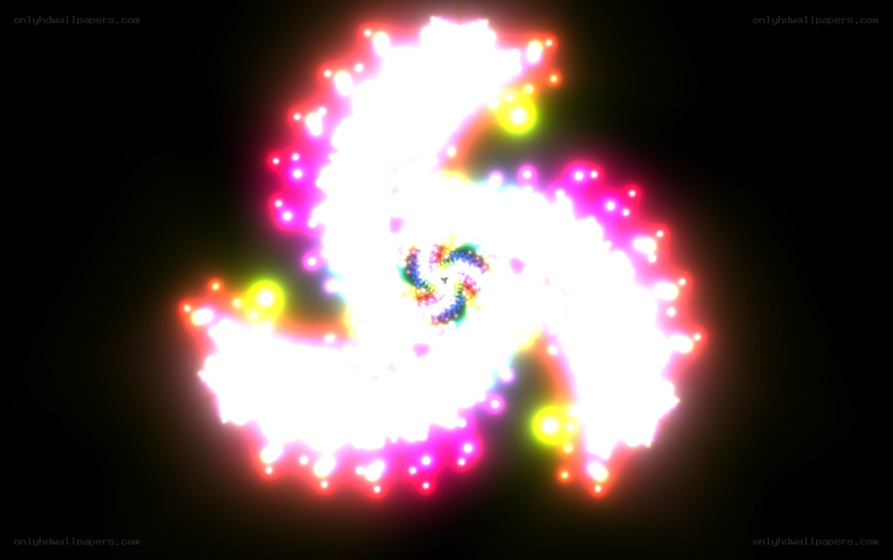 glowing fractal spiral