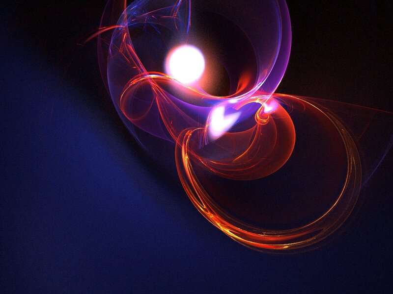 Glowing Fractal Swirls — Blue