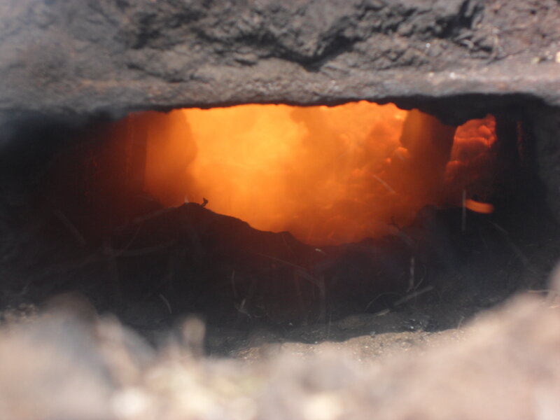 Glowing Furnace Interior