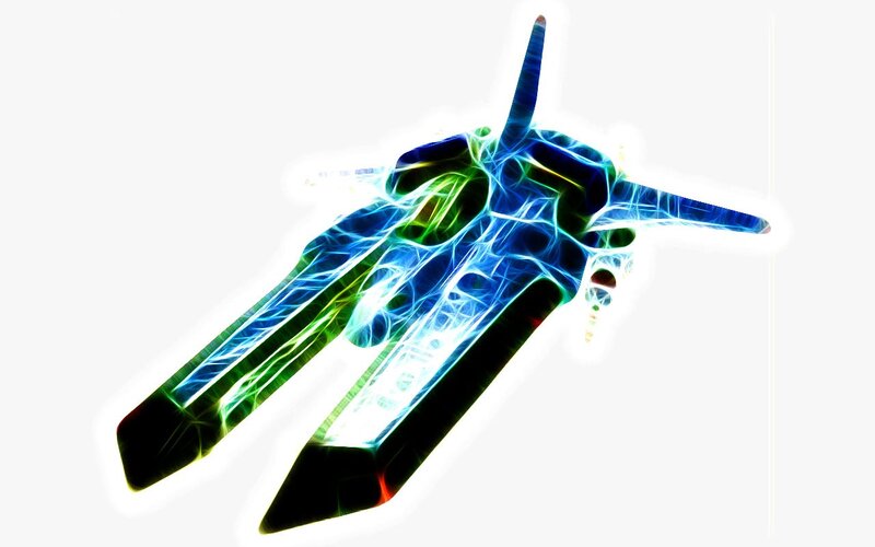 glowing futuristic spaceship