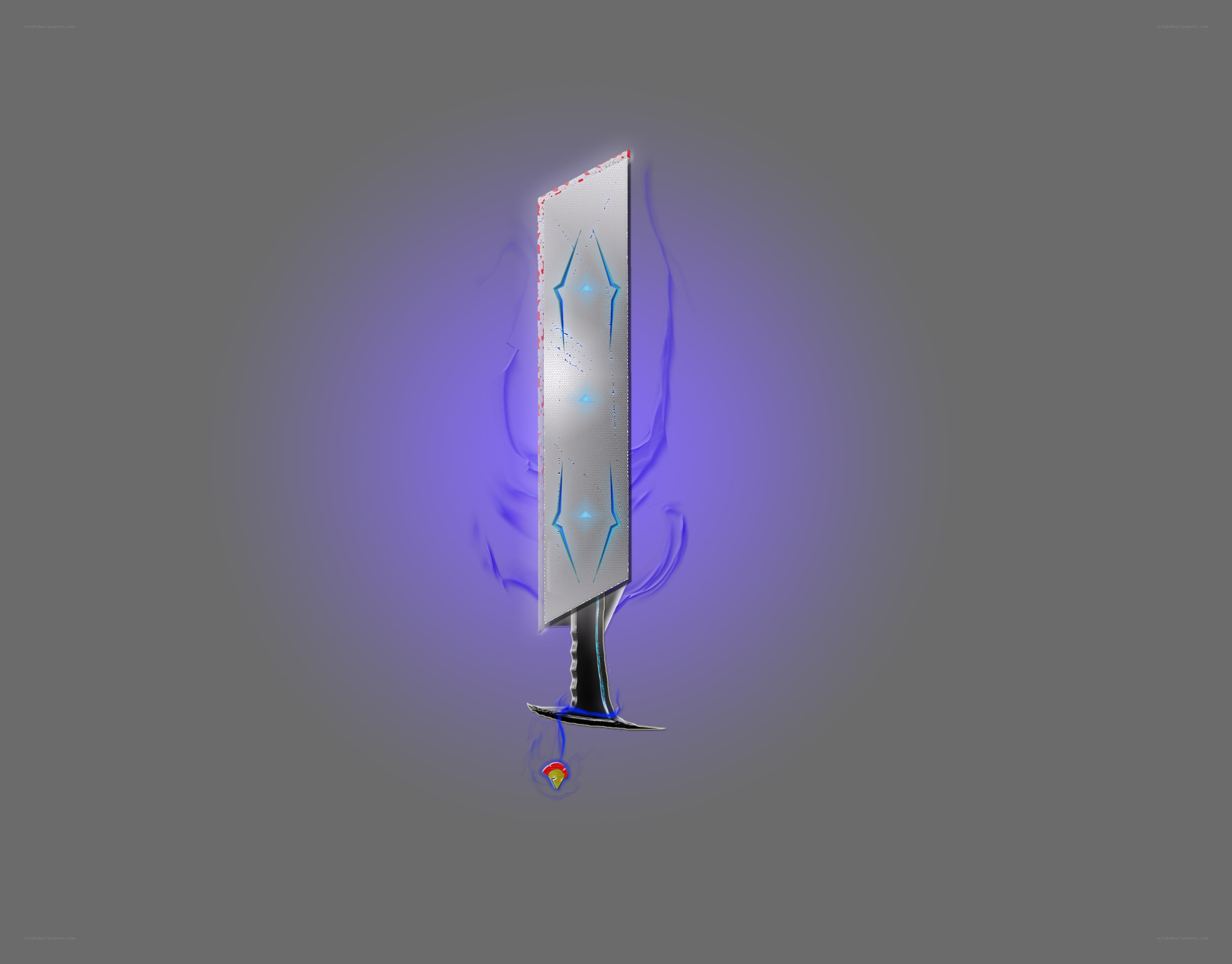 glowing futuristic sword