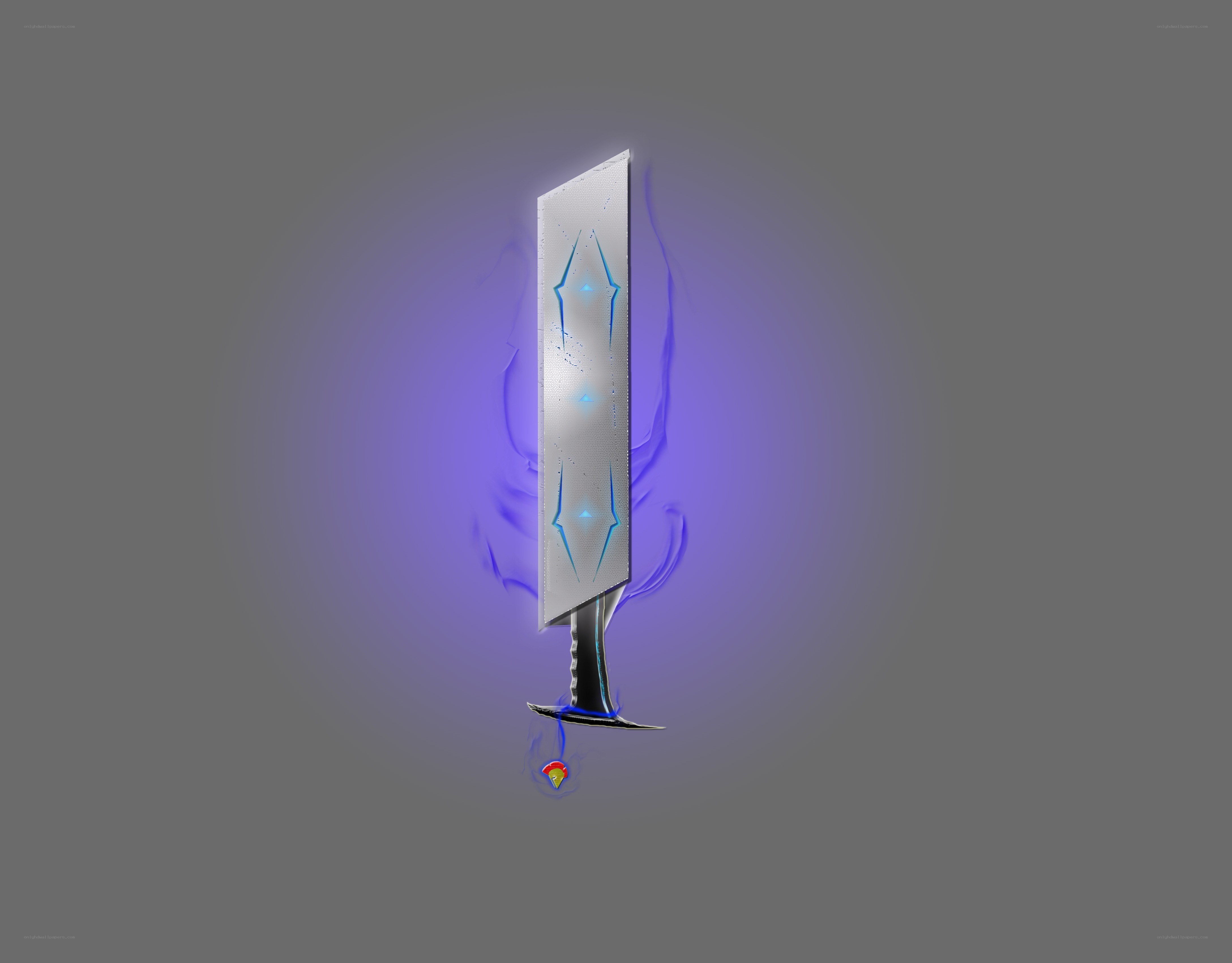 glowing futuristic sword