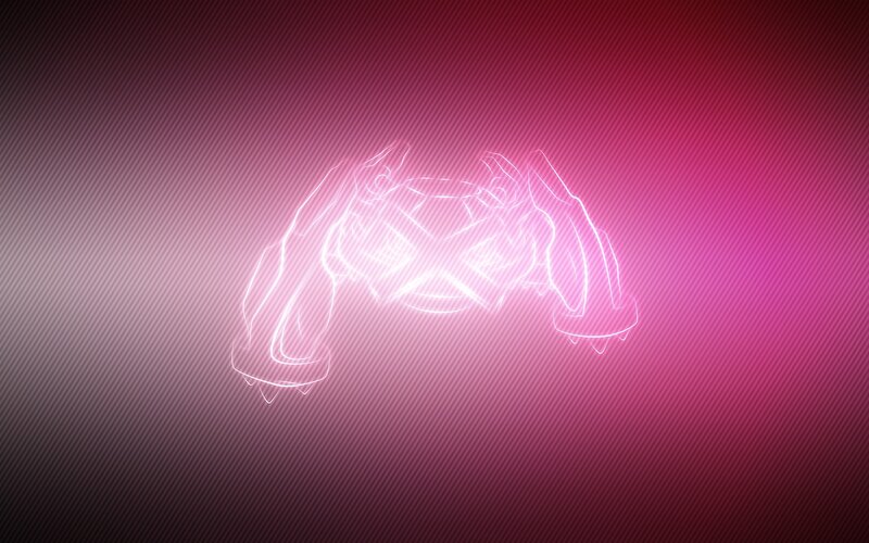 Glowing Game Controller Outline