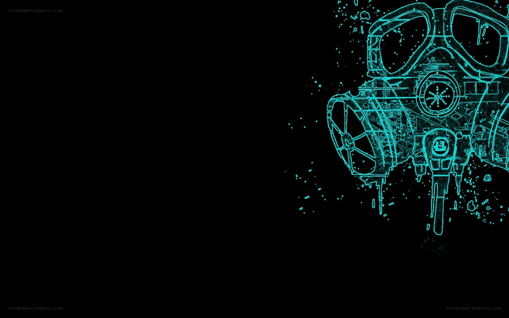 glowing gas mask design
