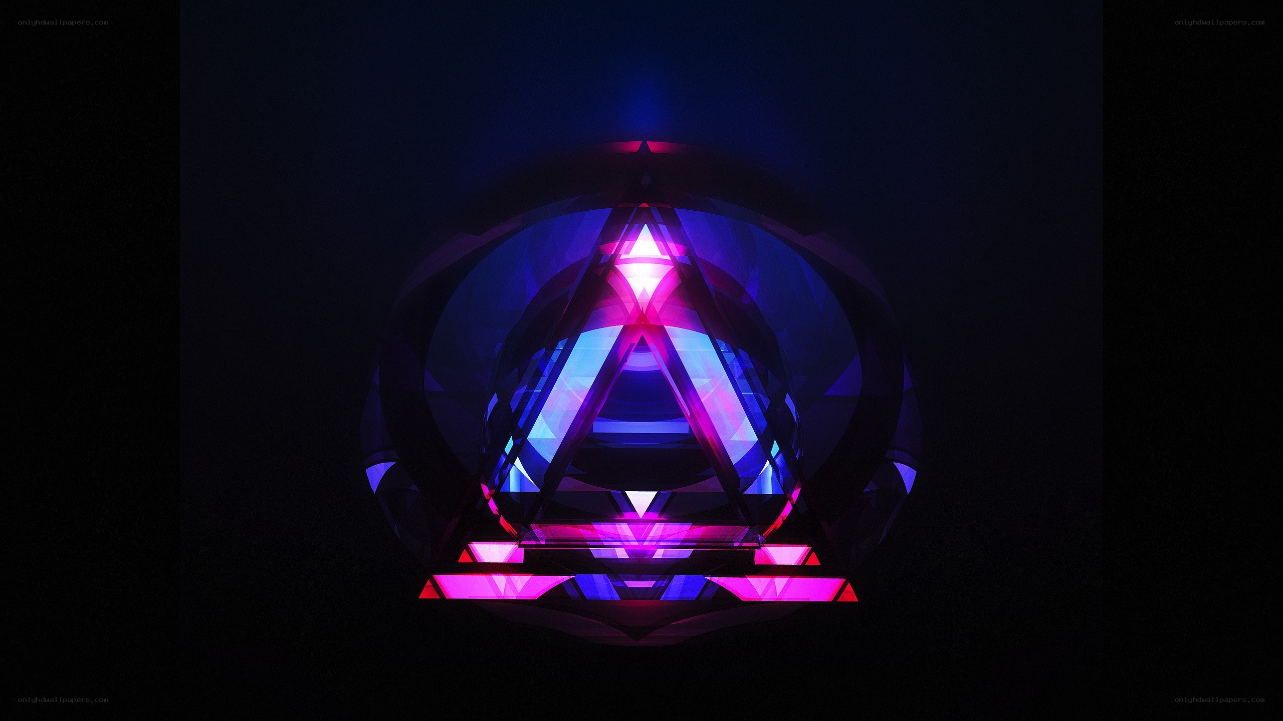 glowing geometric art