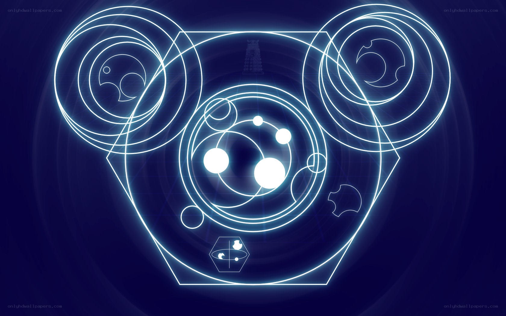 glowing geometric design