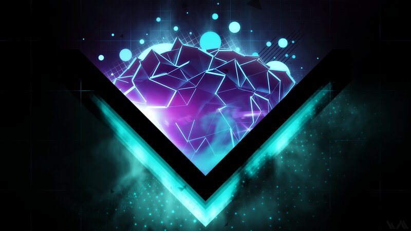 Glowing Geometric Heart