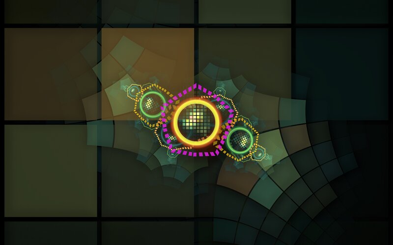 Glowing Geometric Pattern — Green