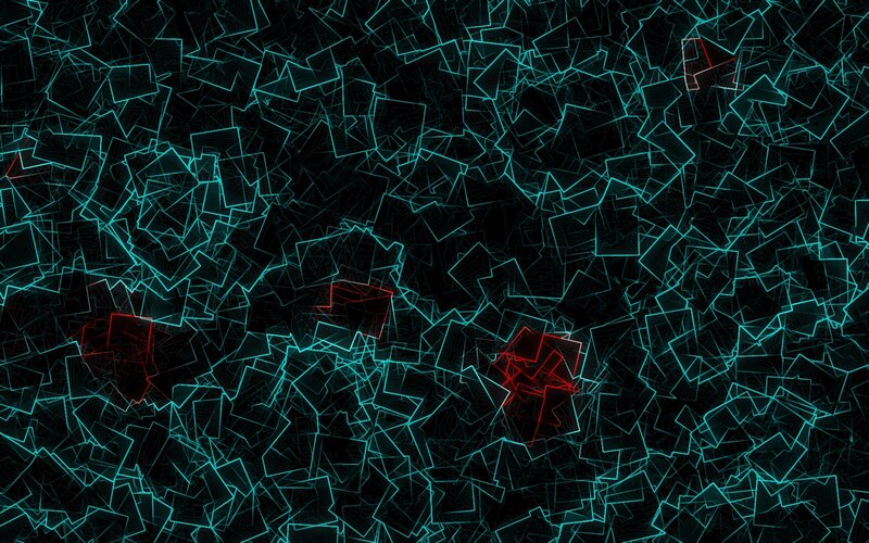 Glowing Geometric Shapes — Black
