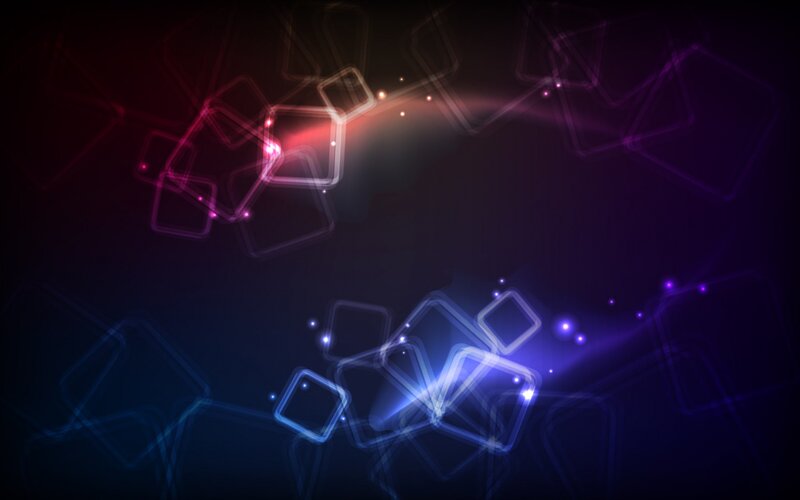Glowing Geometric Shapes — Purple