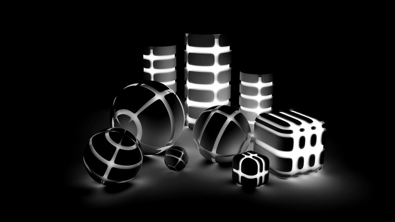 Glowing Geometric Shapes