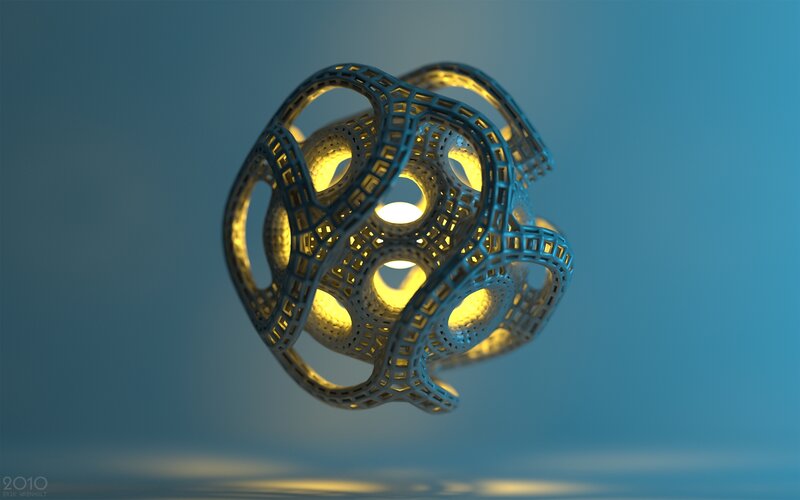 glowing geometric sphere