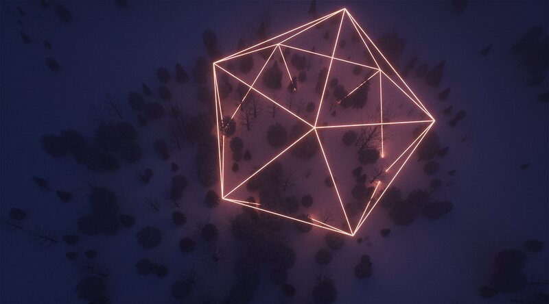Glowing Geometric Structure