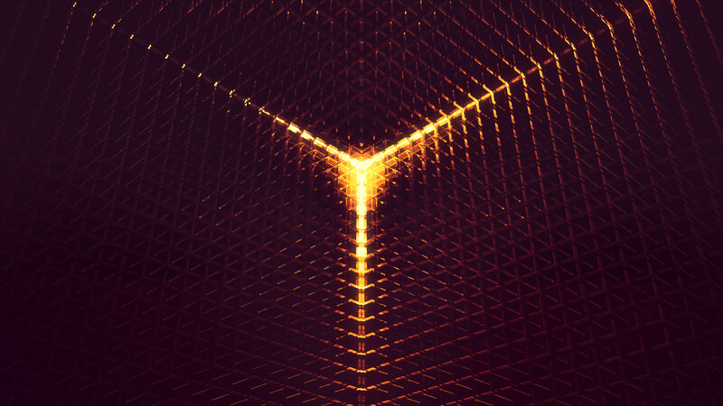 Glowing Geometric Tunnel