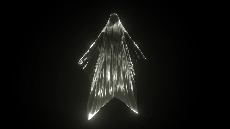 Glowing Ghost Figure