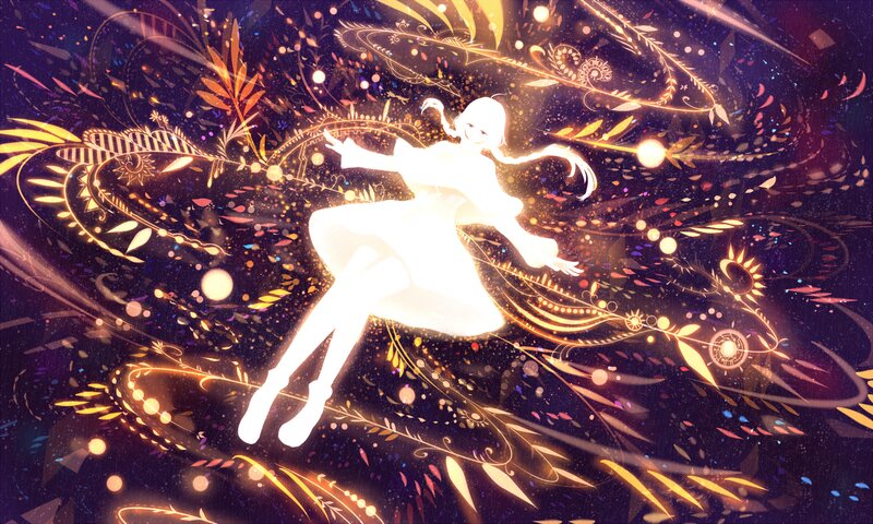 Glowing Girl in Space