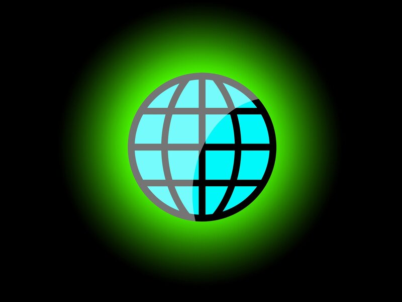 glowing globe icon