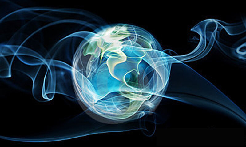 Glowing Globe with Smoke