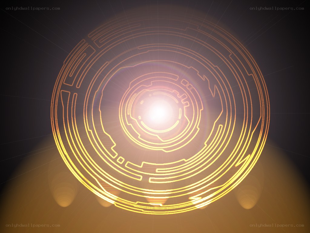 glowing golden circuit pattern
