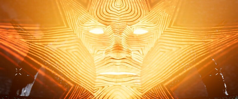 Glowing Golden Face