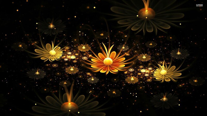 Glowing Golden Flowers