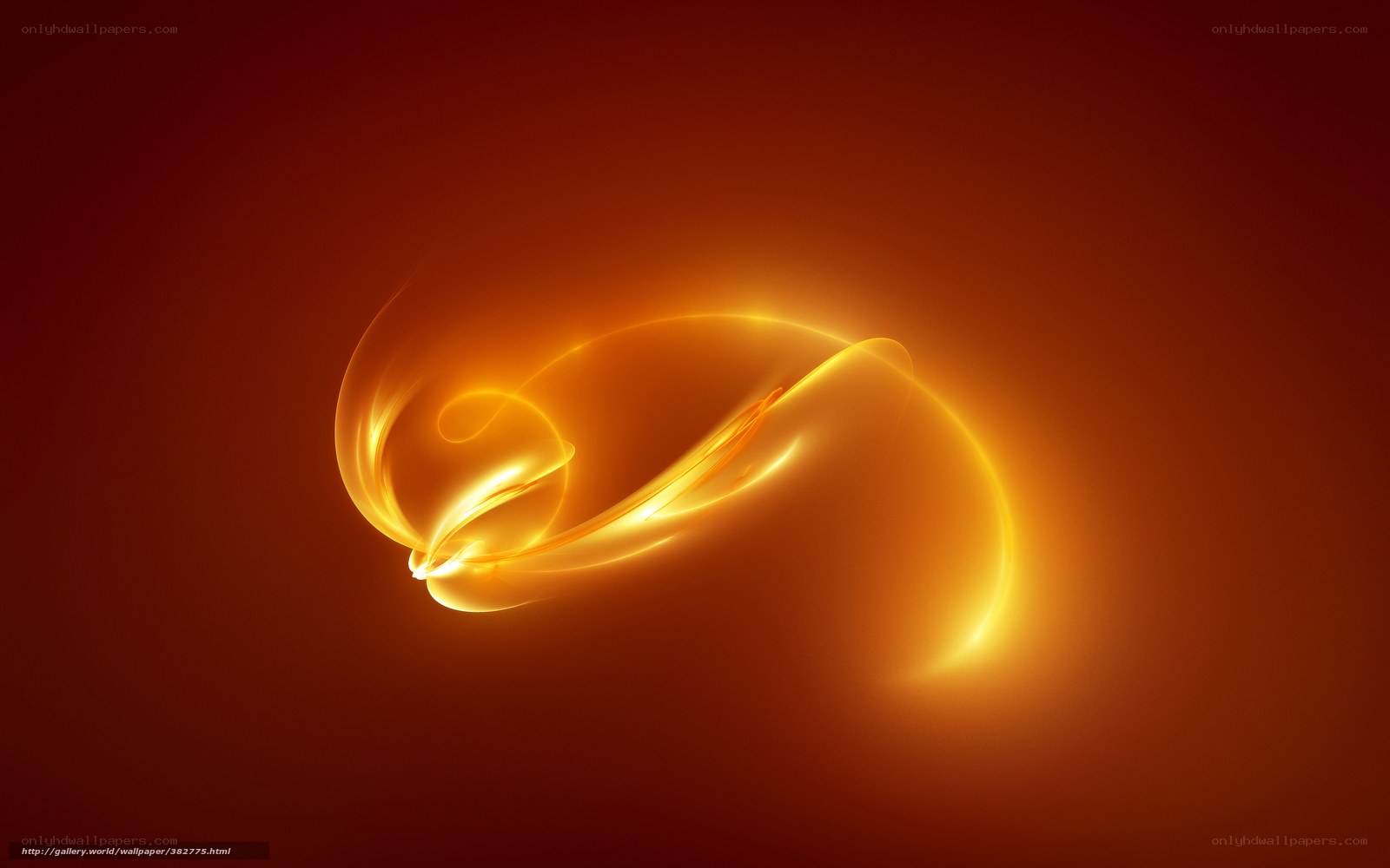 Glowing golden light swirl