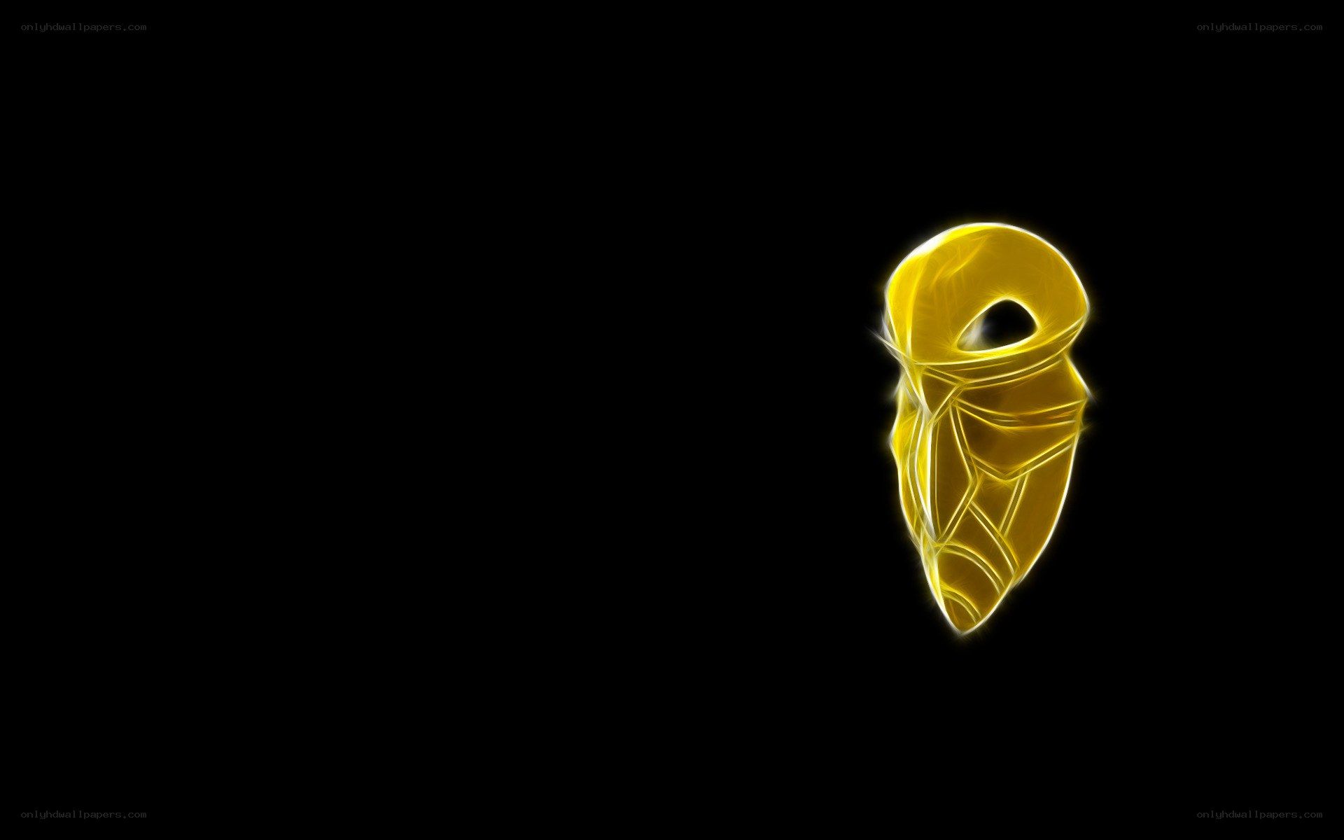 glowing golden mask