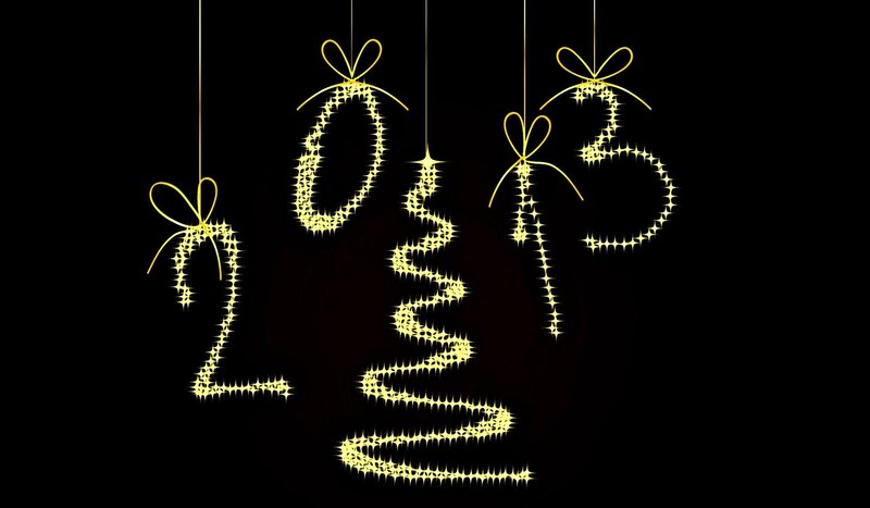 Glowing Golden Numbers — Black