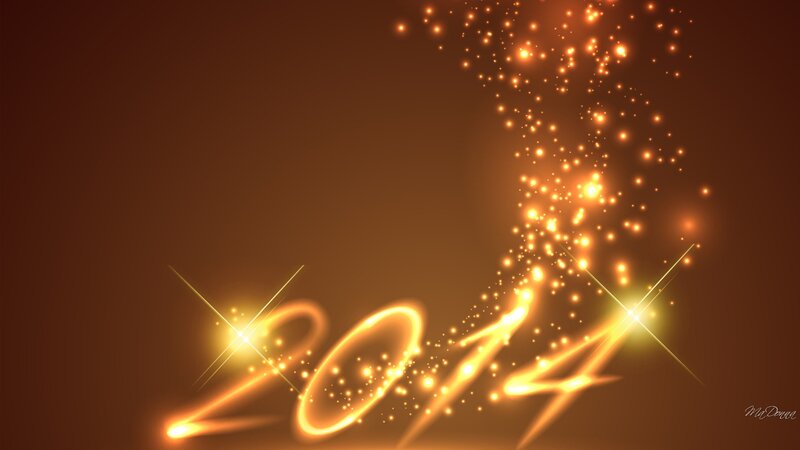 Glowing Golden Numbers — Gold, Celebratory