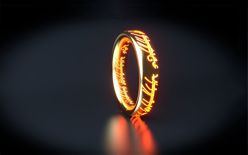 Glowing Golden Ring — Gold, Dramatic