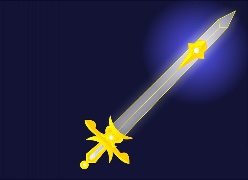 Glowing Golden Sword