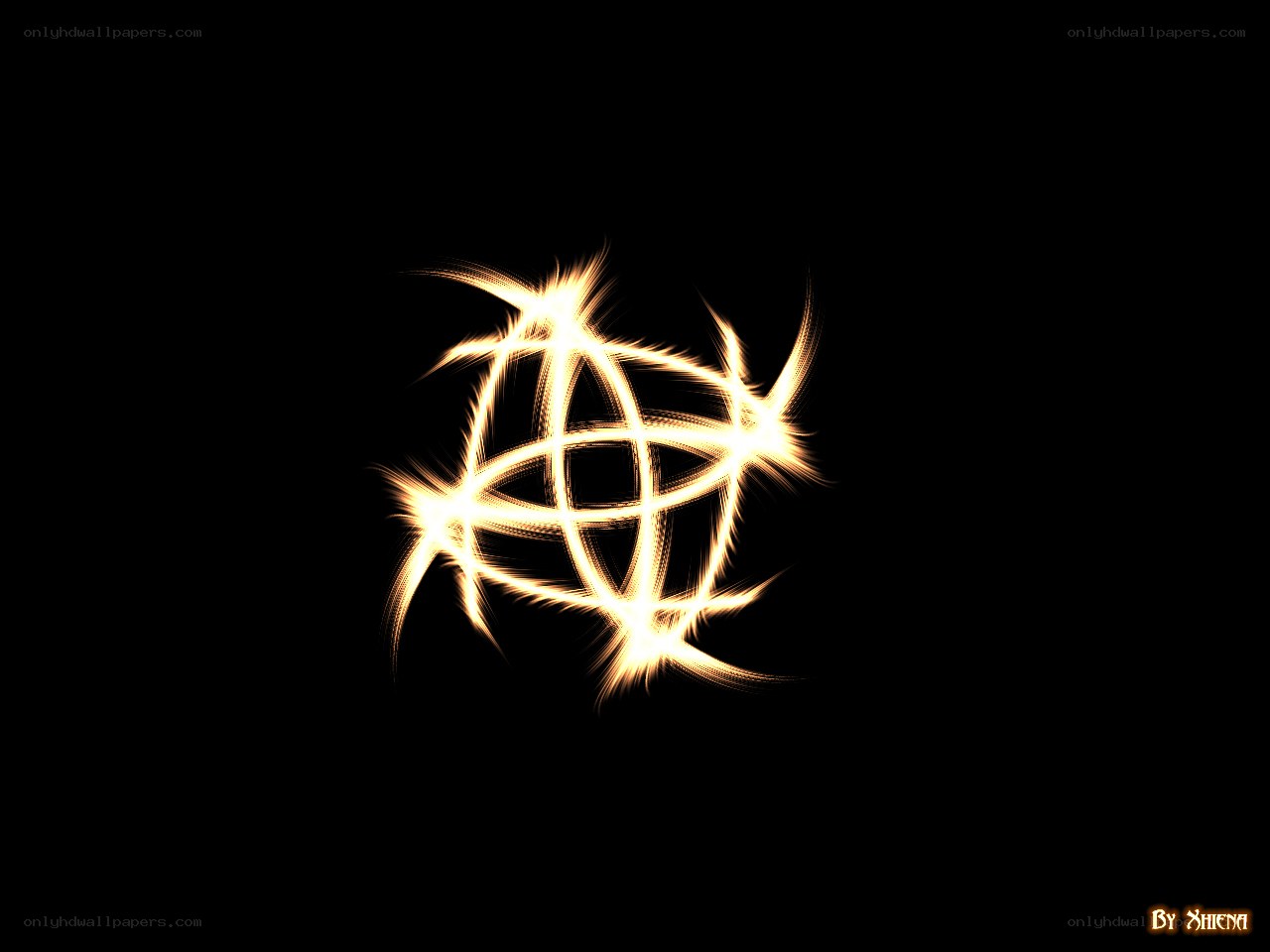glowing golden symbol