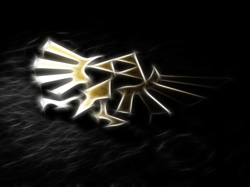 Glowing Golden Symbol — Black