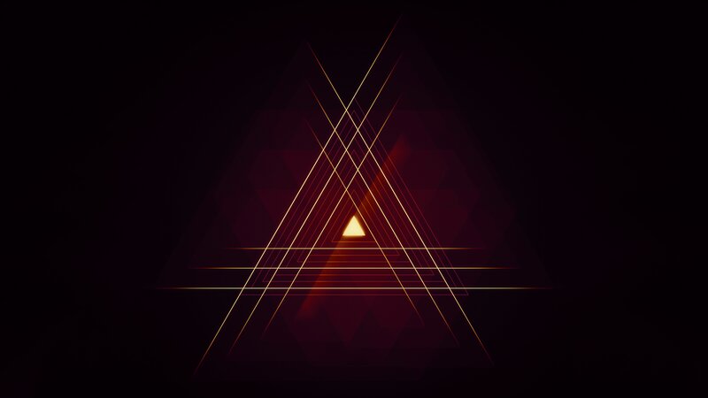 Glowing Golden Triangles