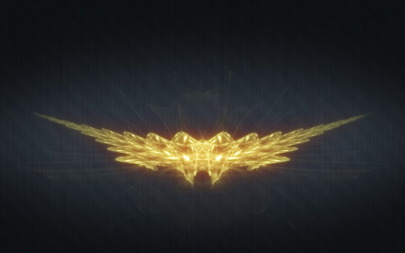 glowing golden wings