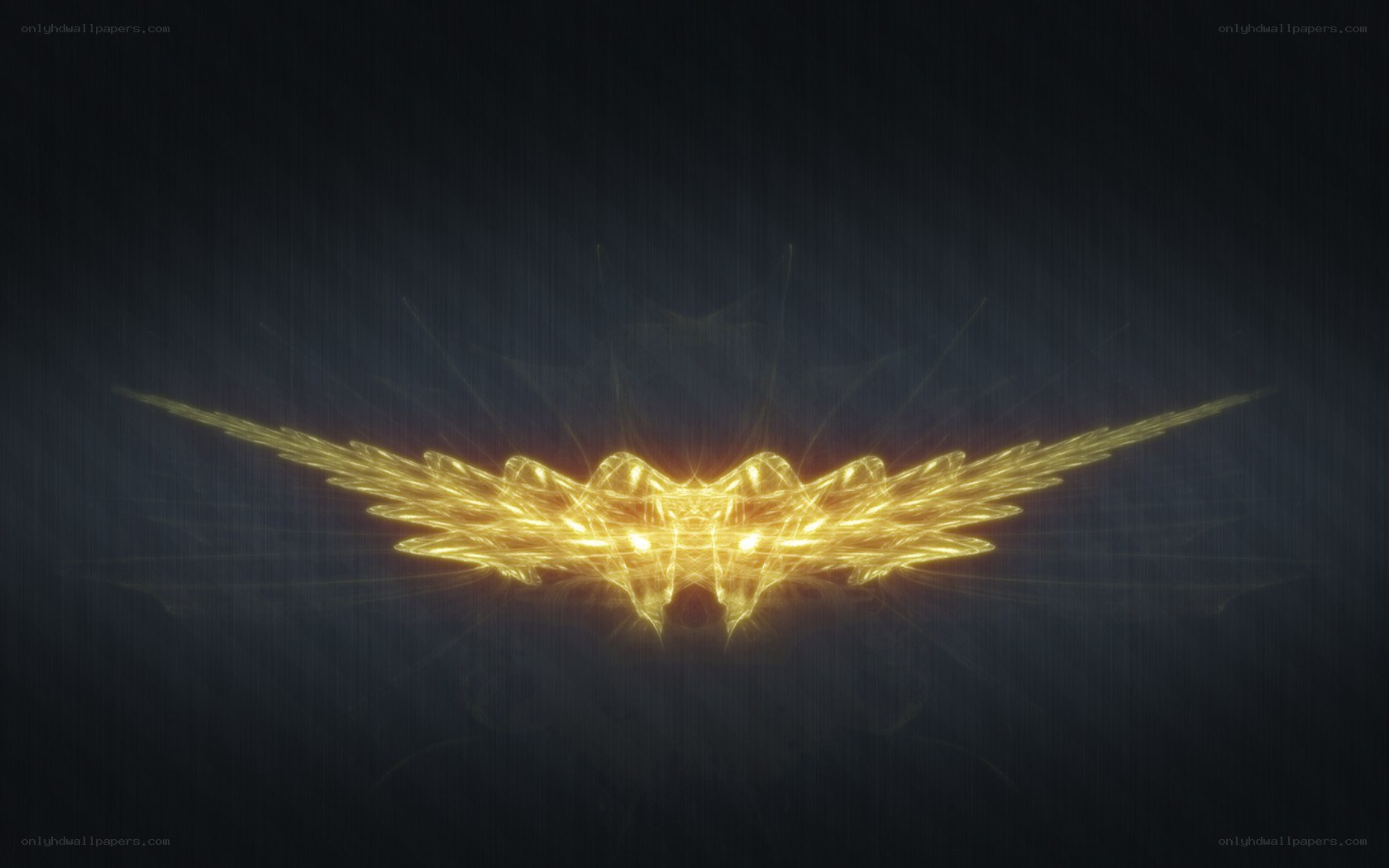 glowing golden wings